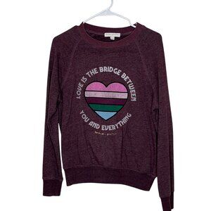 Spiritual Gangster Burgundy Sweatshirt  Size s small Womens